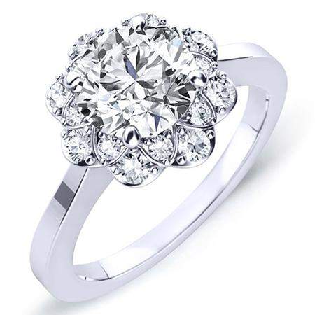 5.00 ct - Coralbells - Round Lab Diamond Engagement Ring (IGI Certified)
