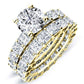 Crisantha Round Diamond Bridal Set (Lab Grown Igi Cert) yellowgold