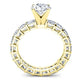 Crisantha Princess Diamond Engagement Ring (Lab Grown Igi Cert) yellowgold