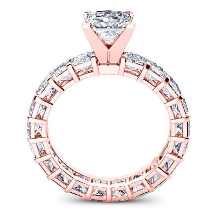 Crisantha Princess Moissanite Bridal Set rosegold