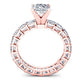 Crisantha Princess Moissanite Bridal Set rosegold