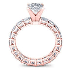 Crisantha Round Moissanite Bridal Set rosegold