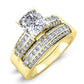 Crocus Cushion Diamond Bridal Set (Lab Grown Igi Cert) yellowgold