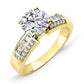 Crocus Diamond Matching Band Only (engagement Ring Not Included) For Ring With Round Center yellowgold