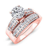 Crocus Diamond Matching Band Only (engagement Ring Not Included) For Ring With Round Center rosegold