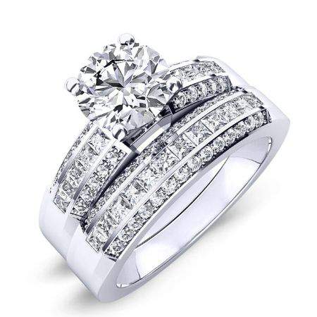3.00 ct - Crocus - GIA Natural Round Diamond Bridal Set