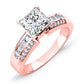 Crocus Diamond Matching Band Only (engagement Ring Not Included) For Ring With Princess Center rosegold