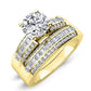 Crocus Round Diamond Bridal Set (Lab Grown Igi Cert) yellowgold