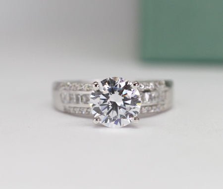Crocus Round Diamond Engagement Ring (Lab Grown Igi Cert) whitegold