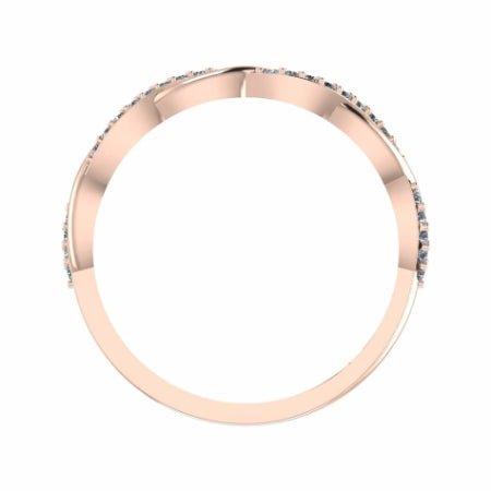 Cynthia Twisted Trendy Diamond Wedding Ring rosegold