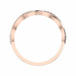 Cynthia Twisted Trendy Diamond Wedding Ring rosegold