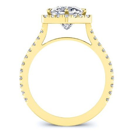 Cypress Diamond Matching Band Only (engagement Ring Not Included) For Ring With Cushion Center yellowgold