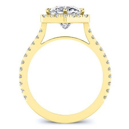 Cypress Diamond Matching Band Only (engagement Ring Not Included) For Ring With Cushion Center yellowgold