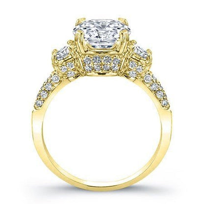 Daffodil Round Diamond Engagement Ring (Lab Grown Igi Cert) yellowgold