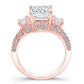 Daffodil Diamond Matching Band Only (engagement Ring Not Included) For Ring With Princess Center rosegold