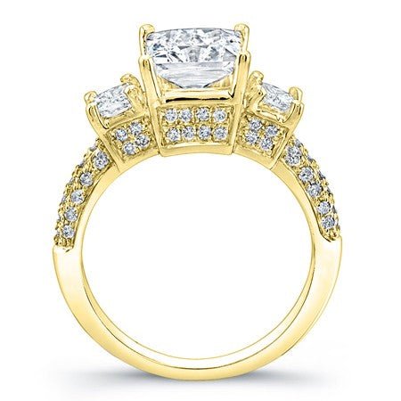 Daffodil Diamond Matching Band Only (engagement Ring Not Included) For Ring With Princess Center yellowgold