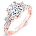 Daffodil Round Diamond Engagement Ring (Lab Grown Igi Cert) rosegold