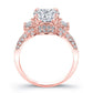 Daffodil Round Diamond Engagement Ring (Lab Grown Igi Cert) rosegold