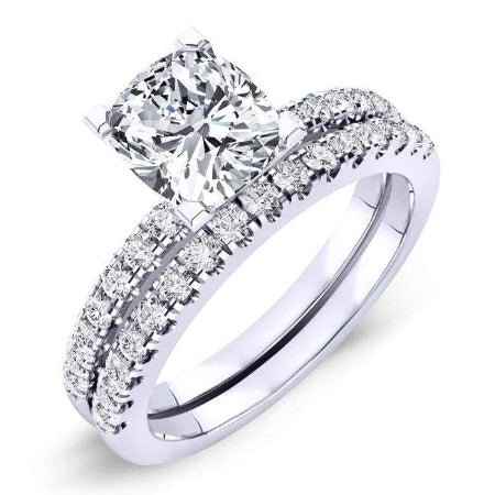 Dahlia Cushion Diamond Bridal Set (Lab Grown Igi Cert) whitegold