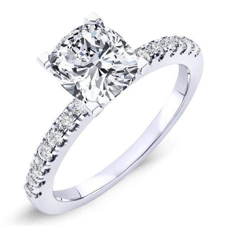 Dahlia Cushion Diamond Engagement Ring (Lab Grown Igi Cert) whitegold