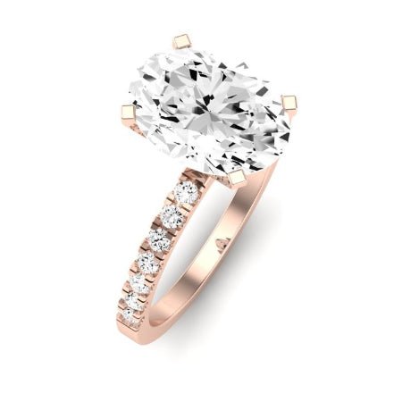 Dahlia Diamond Matching Band Only (engagement Ring Not Included) For Ring With Oval Center rosegold