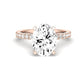 Dahlia Diamond Matching Band Only (engagement Ring Not Included) For Ring With Oval Center rosegold