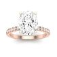 Dahlia Diamond Matching Band Only (engagement Ring Not Included) For Ring With Oval Center rosegold