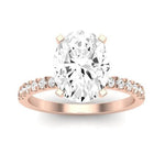 Dahlia Diamond Matching Band Only (engagement Ring Not Included) For Ring With Oval Center rosegold