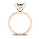 Dahlia Diamond Matching Band Only (engagement Ring Not Included) For Ring With Princess Center rosegold