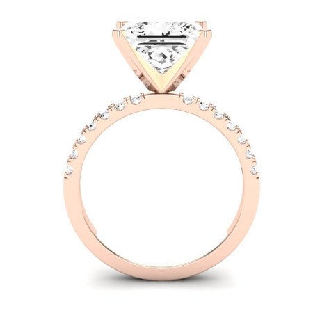 Dahlia Diamond Matching Band Only (engagement Ring Not Included) For Ring With Princess Center rosegold