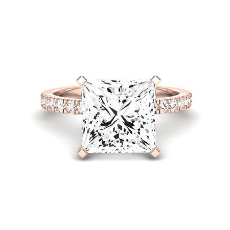 Dahlia Diamond Matching Band Only (engagement Ring Not Included) For Ring With Princess Center rosegold