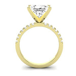 Dahlia Diamond Matching Band Only (engagement Ring Not Included) For Ring With Princess Center yellowgold