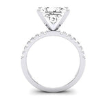 Dahlia Diamond Matching Band Only (engagement Ring Not Included) For Ring With Princess Center whitegold