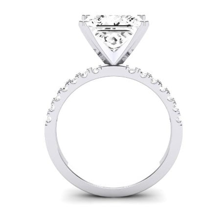 Dahlia Diamond Matching Band Only (engagement Ring Not Included) For Ring With Princess Center whitegold