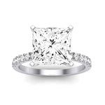 Dahlia Diamond Matching Band Only (engagement Ring Not Included) For Ring With Princess Center whitegold