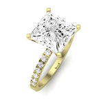 Dahlia Diamond Matching Band Only (engagement Ring Not Included) For Ring With Princess Center yellowgold