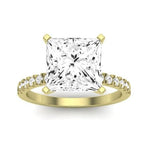 Dahlia Diamond Matching Band Only (engagement Ring Not Included) For Ring With Princess Center yellowgold