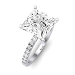 Dahlia Diamond Matching Band Only (engagement Ring Not Included) For Ring With Princess Center whitegold