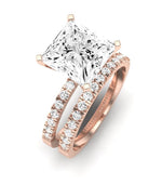 Dahlia Diamond Matching Band Only (engagement Ring Not Included) For Ring With Princess Center rosegold