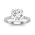 Dahlia Diamond Matching Band Only (engagement Ring Not Included) For Ring With Round Center whitegold