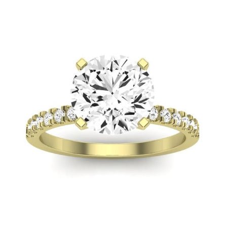 Dahlia Diamond Matching Band Only (engagement Ring Not Included) For Ring With Round Center yellowgold