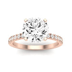 Dahlia Diamond Matching Band Only (engagement Ring Not Included) For Ring With Round Center rosegold