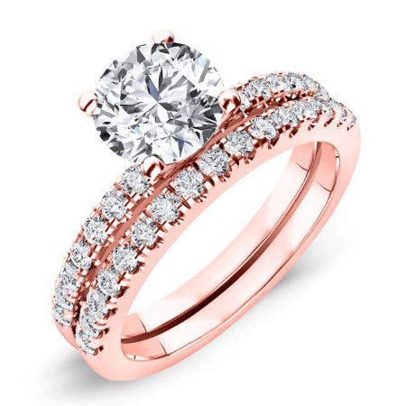 Dahlia Round Diamond Bridal Set (Lab Grown Igi Cert) rosegold