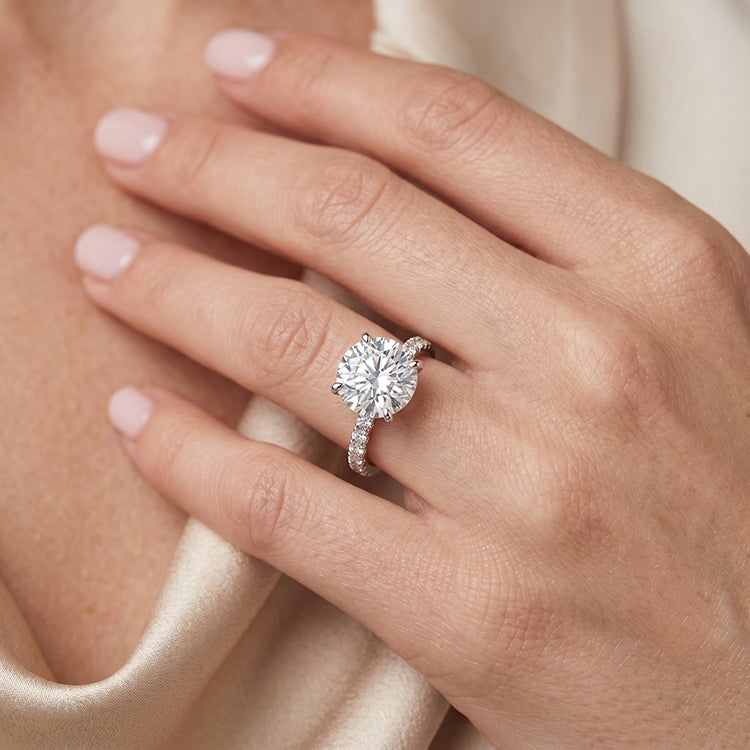 Dahlia - GIA Natural Round Diamond Engagement Ring