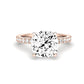 Dahlia Diamond Matching Band Only (engagement Ring Not Included) For Ring With Cushion Center rosegold