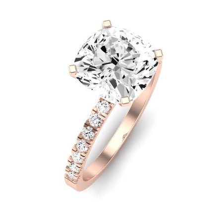 Dahlia Diamond Matching Band Only (engagement Ring Not Included) For Ring With Cushion Center rosegold