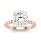 Dahlia Diamond Matching Band Only (engagement Ring Not Included) For Ring With Cushion Center rosegold