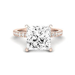Dahlia Diamond Matching Band Only (engagement Ring Not Included) For Ring With Princess Center rosegold