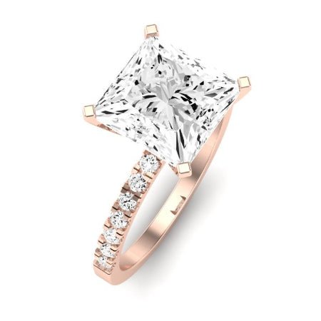 Dahlia Diamond Matching Band Only (engagement Ring Not Included) For Ring With Princess Center rosegold