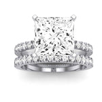 Dahlia Diamond Matching Band Only (engagement Ring Not Included) For Ring With Princess Center whitegold
